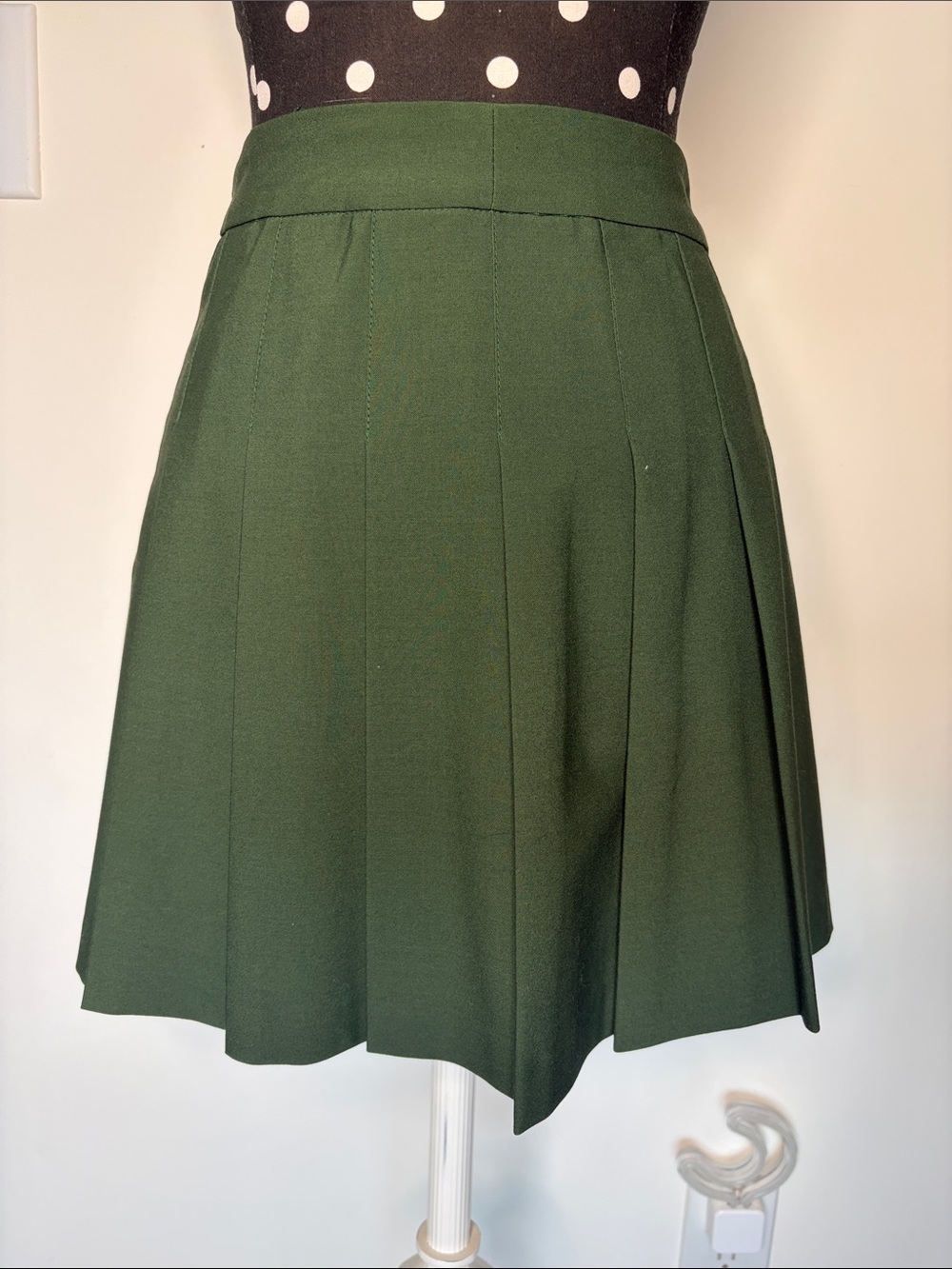 Sunday Best Forest Green A-Line Pleated Skirt